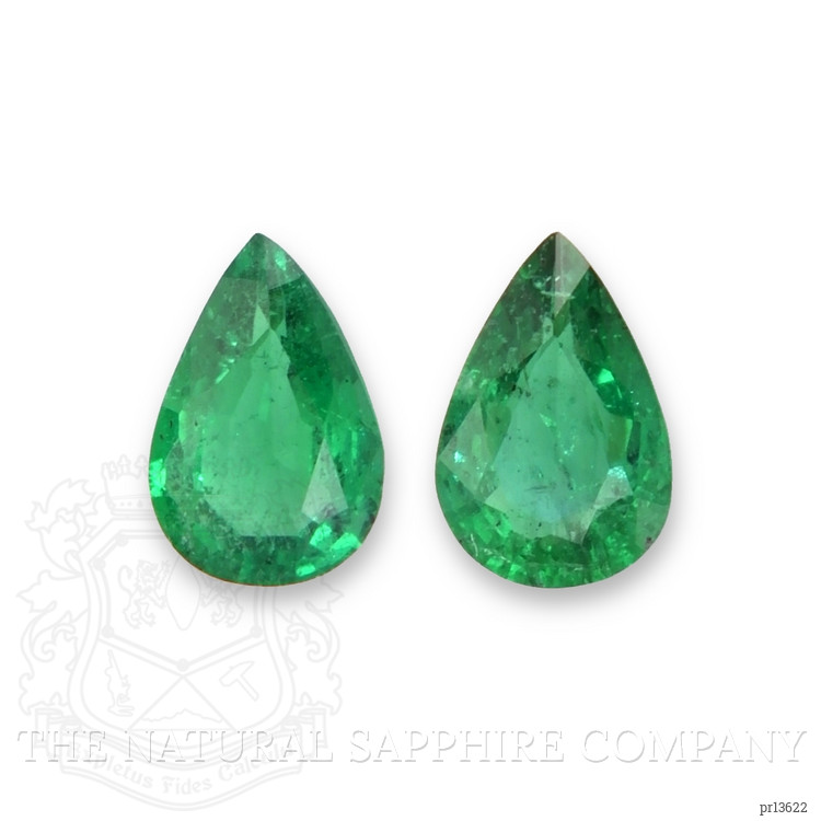 0.65 Ct.Tw. Emerald Pair from Zambia