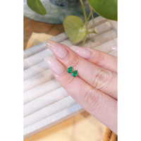 0.65&nbsp;Ct.Tw.Total Carat Weight Emerald Pair from Zambia Life Style