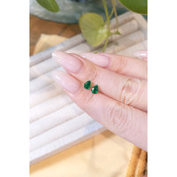0.87 Ct.Tw.Total Carat Weight Emerald Pair from Zambia Life Style