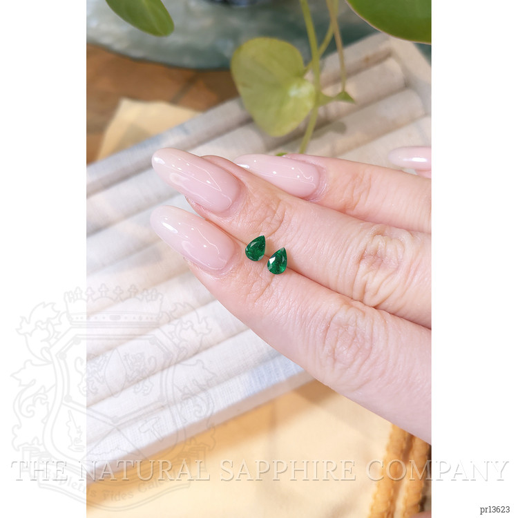 0.87 Ct.Tw. Emerald Pair from Zambia