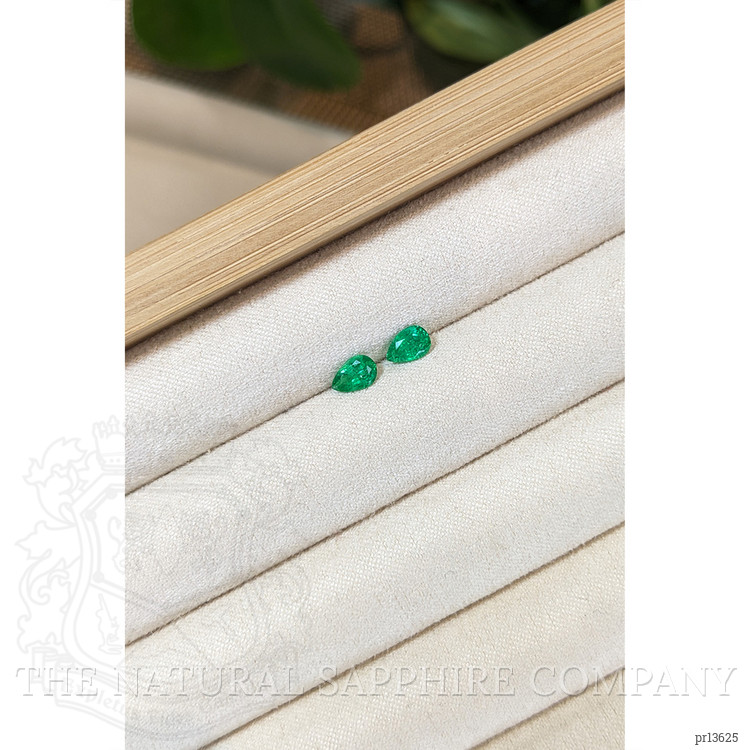 0.64 Ct.Tw. Emerald Pair from Zambia