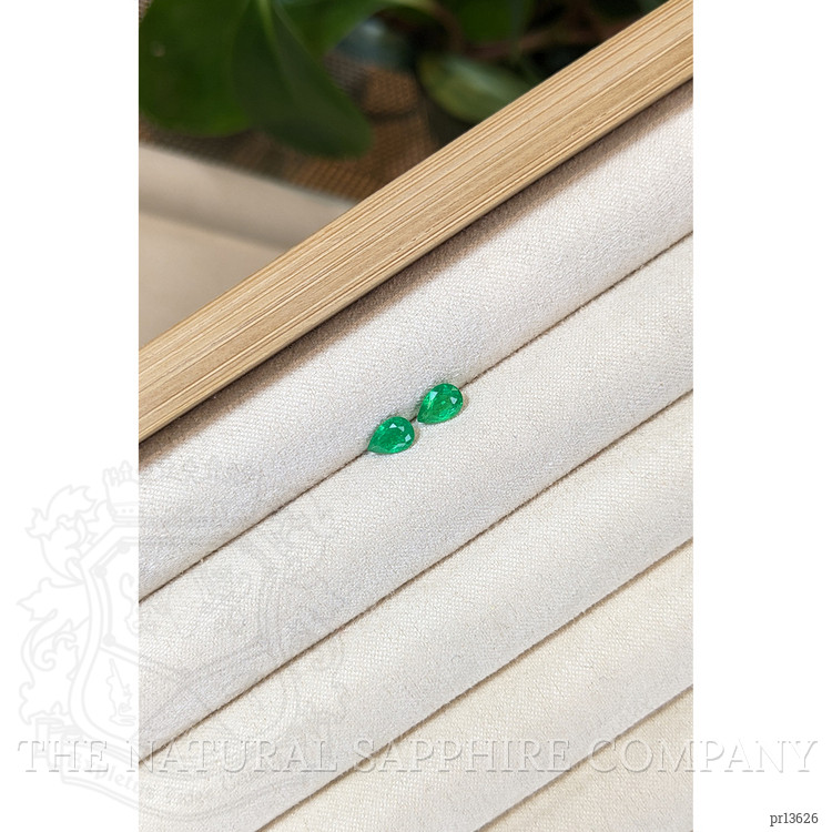 0.75 Ct.Tw. Emerald Pair from Zambia