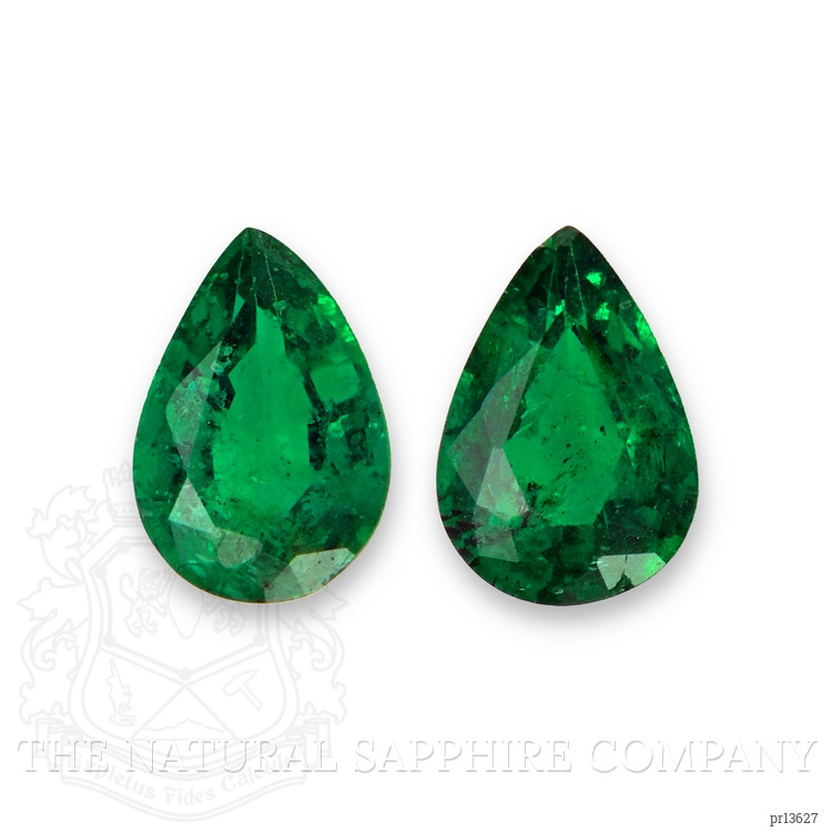 0.77 Ct.Tw. Emerald Pair from Zambia