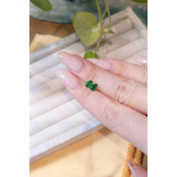 0.77&nbsp;Ct.Tw.Total Carat Weight Emerald Pair from Zambia Life Style