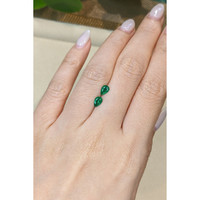 0.67 Ct.Tw.Total Carat Weight Emerald Pair from Zambia Life Style