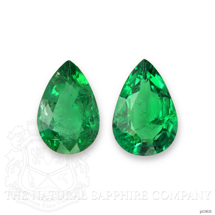 0.69 Ct.Tw. Emerald Pair from Zambia
