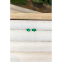 0.68 Ct.Tw.Total Carat Weight Emerald Pair from Zambia Life Style