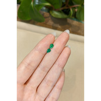 0.69 Ct.Tw.Total Carat Weight Emerald Pair from Zambia Life Style