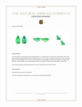 2.50 Ct.Tw.Total Carat Weight Emerald Pair from Colombia Appraisal
