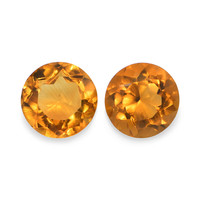 0.87 Ct.Tw. Round Citrine Pair
