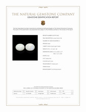 2.95 Ct.Tw.Total Carat Weight Multi Color Cabochon White Opal (Light Opal) Pair from Brazil Scan Report