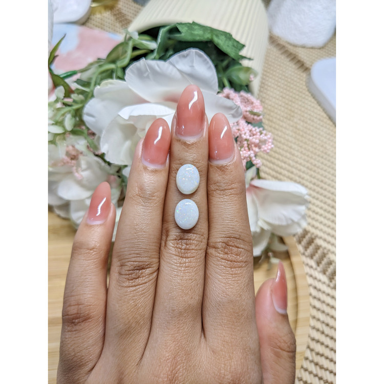 3.92 Ct.Tw. Cabochon Opal Pair from Brazil