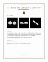 3.83 Ct.Tw.Total Carat Weight Cabochon Opal Pair from Brazil Appraisal