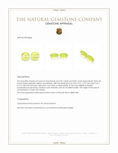 1.66&nbsp;Ct.Tw.Total Carat Weight Greenish Yellow Cabochon Chrysoberyl Pair from Ceylon (Sri Lanka) Appraisal
