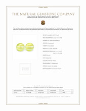 1.66 Ct.Tw.Total Carat Weight Greenish Yellow Cabochon Chrysoberyl Pair from Ceylon (Sri Lanka) Scan Report