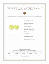 1.66 Ct.Tw.Total Carat Weight Greenish Yellow Cabochon Chrysoberyl Pair from Ceylon (Sri Lanka) Scan Report