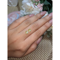 1.66&nbsp;Ct.Tw.Total Carat Weight Greenish Yellow Cabochon Chrysoberyl Pair from Ceylon (Sri Lanka) Life Style