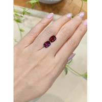 5.65&nbsp;Ct.Tw.Total Carat Weight Reddish Pink Garnet Pair from Tanzania Life Style