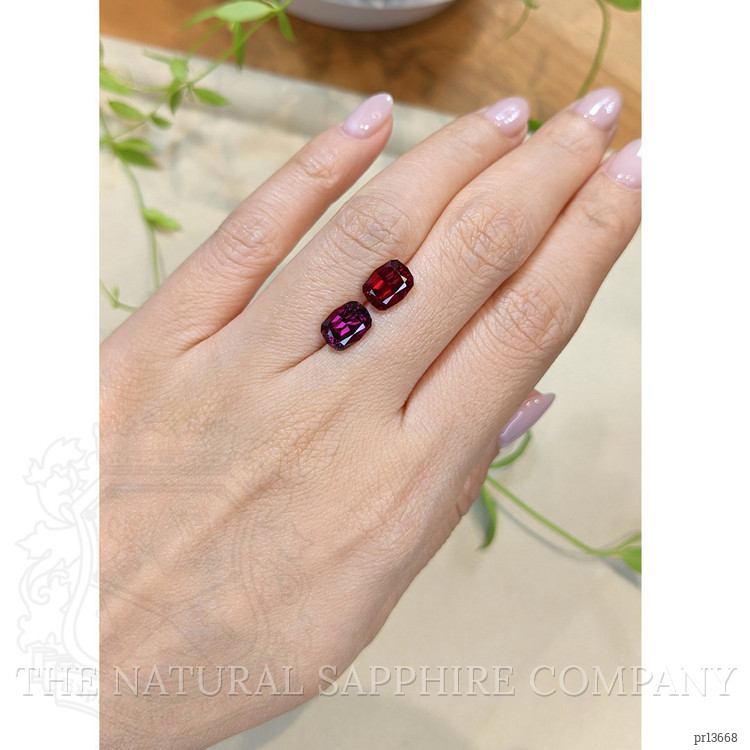 5.65 Ct.Tw. Reddish Pink Garnet Pair from Tanzania