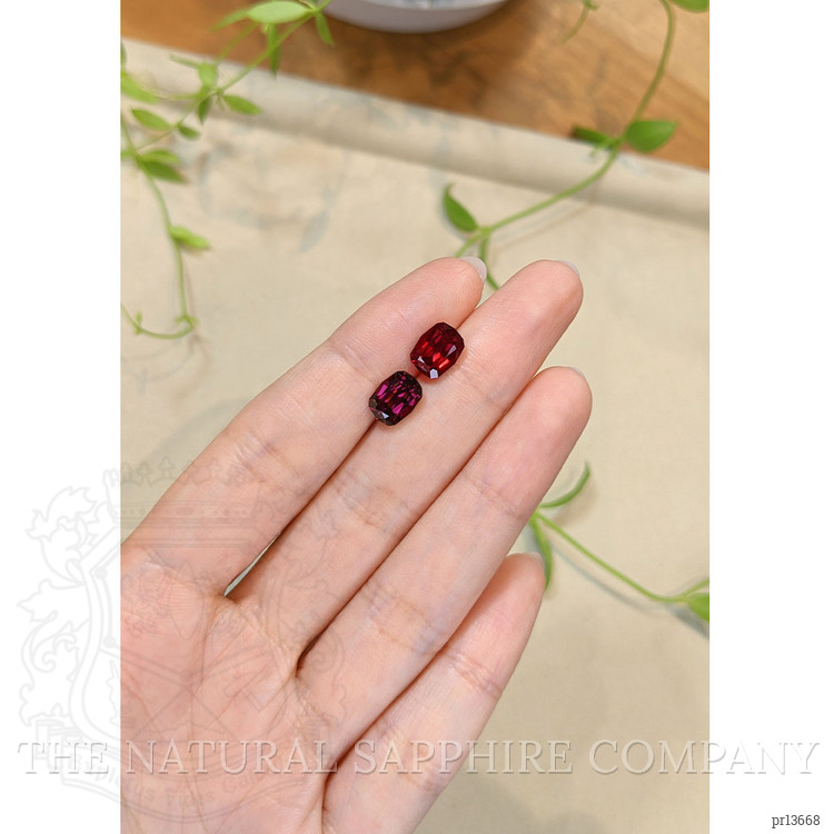 5.65 Ct.Tw. Reddish Pink Garnet Pair from Tanzania