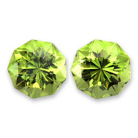 4.60 Ct.Tw.Total Carat Weight Yellowish Green Peridot Pair from Afghanistan Video