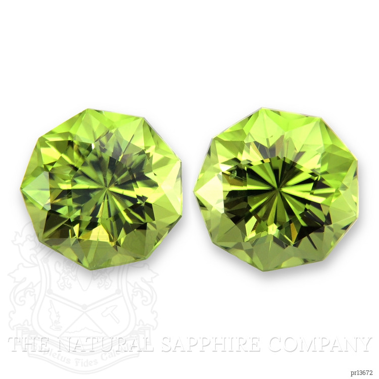 4.60 Ct.Tw. Yellowish Green Peridot Pair from Afghanistan
