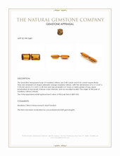 0.93 Ct.Tw.Total Carat Weight Madeira Citrine Pair from Brazil Appraisal