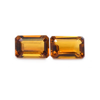 0.93 Ct.Tw.Total Carat Weight Madeira Citrine Pair from Brazil Video