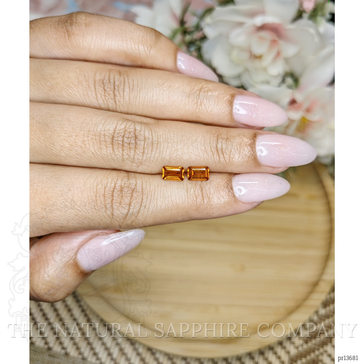 0.93 Ct.Tw. Madeira Citrine Pair from Brazil