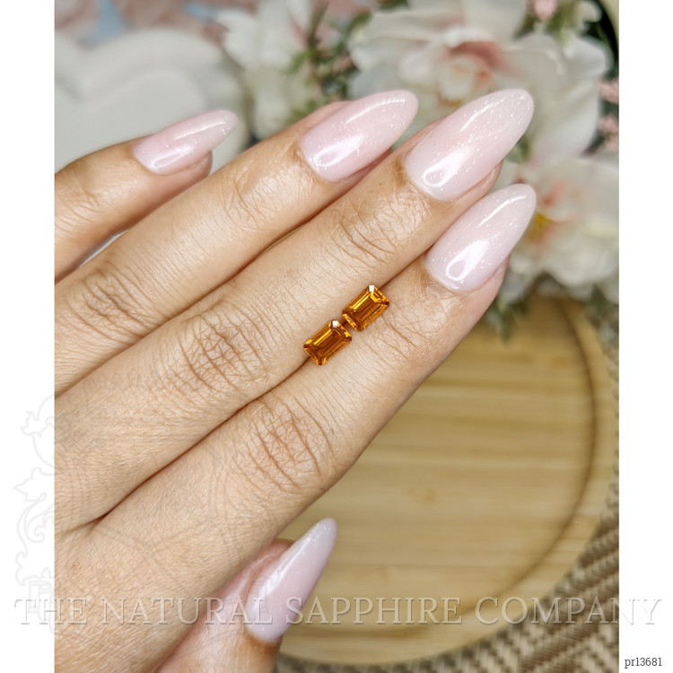 0.93 Ct.Tw. Madeira Citrine Pair from Brazil