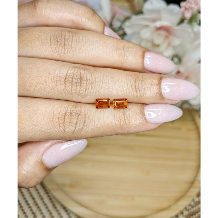 1.04 Ct.Tw. Madeira Citrine Pair from Brazil