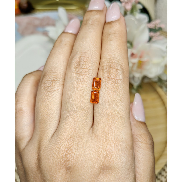 1.04 Ct.Tw. Madeira Citrine Pair from Brazil