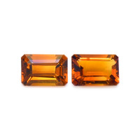 1.01 Ct.Tw.Total Carat Weight Madeira Citrine Pair from Brazil Video