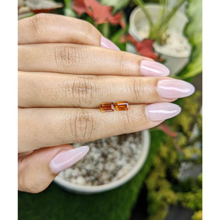 1.01 Ct.Tw. Madeira Citrine Pair from Brazil