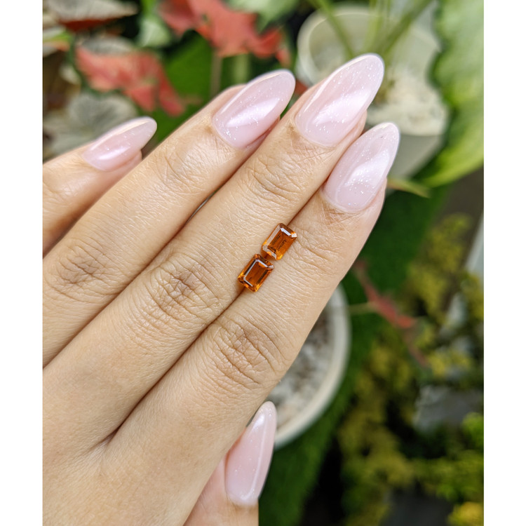 1.01 Ct.Tw. Madeira Citrine Pair from Brazil