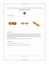 0.97&nbsp;Ct.Tw.Total Carat Weight Madeira Citrine Pair from Brazil Appraisal