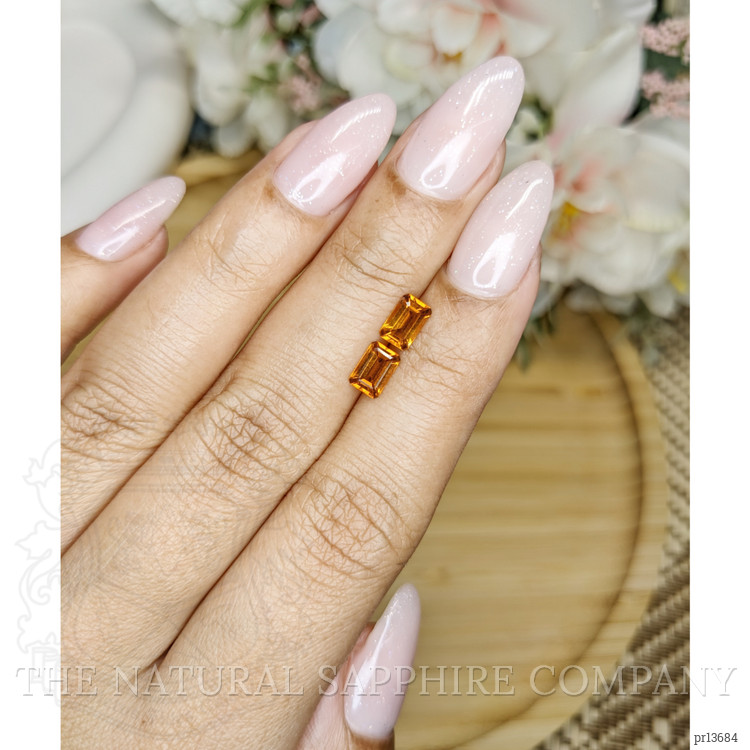 0.97 Ct.Tw. Madeira Citrine Pair from Brazil