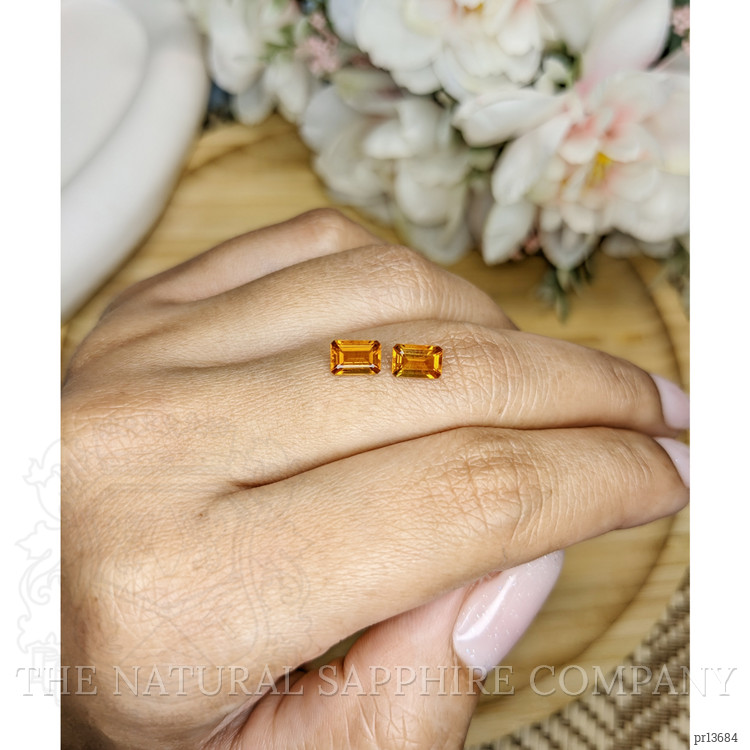 0.97 Ct.Tw. Madeira Citrine Pair from Brazil