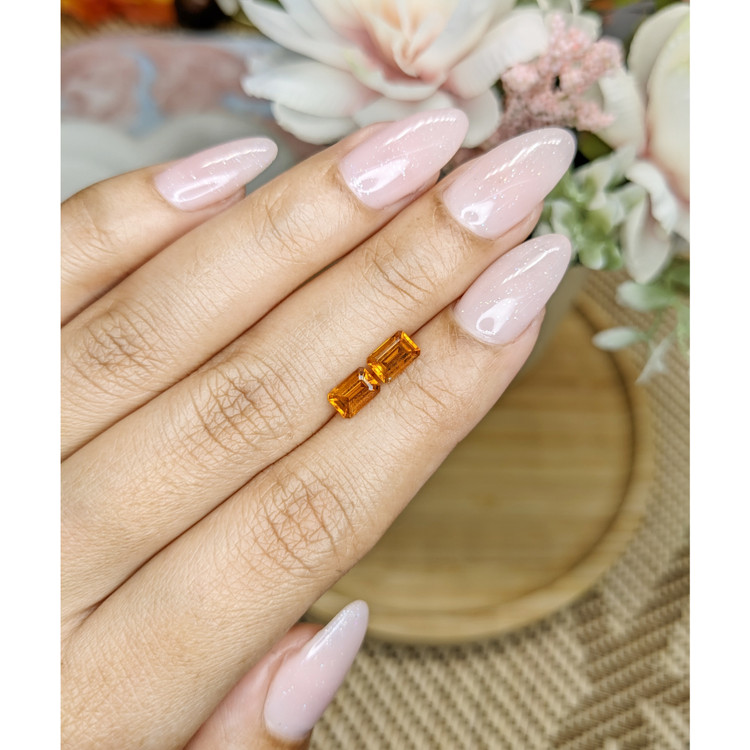 1.00 Ct.Tw. Madeira Citrine Pair from Brazil