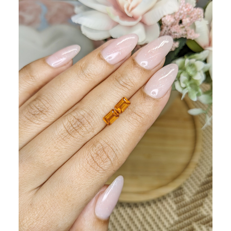 1.01 Ct.Tw. Madeira Citrine Pair from Brazil