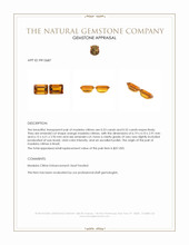 1.05 Ct.Tw.Total Carat Weight Madeira Citrine Pair from Brazil Appraisal