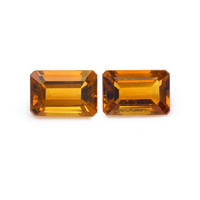 1.05 Ct.Tw.Total Carat Weight Madeira Citrine Pair from Brazil Video