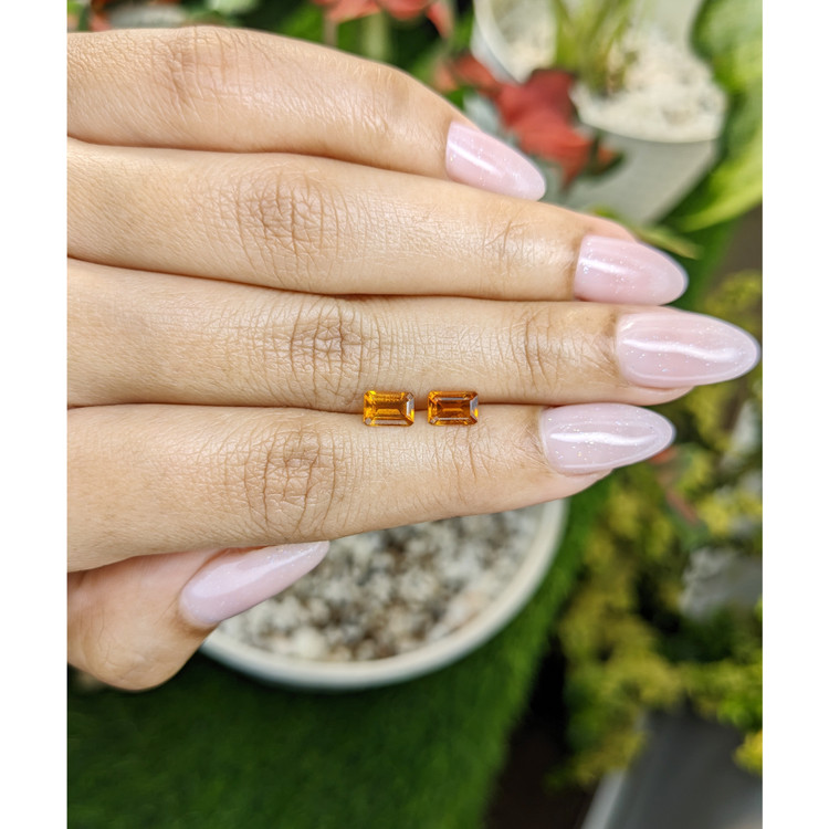 1.05 Ct.Tw. Madeira Citrine Pair from Brazil