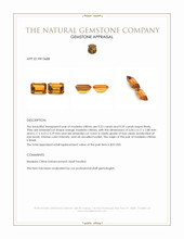 1.11 Ct.Tw.Total Carat Weight Madeira Citrine Pair from Brazil Appraisal