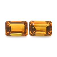 1.11 Ct.Tw.Total Carat Weight Madeira Citrine Pair from Brazil Video