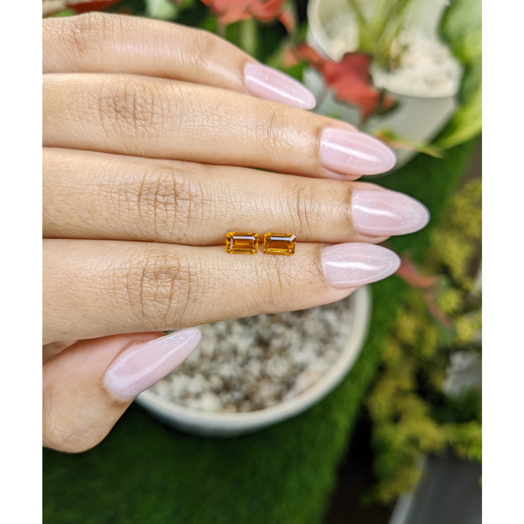 1.11 Ct.Tw. Madeira Citrine Pair from Brazil