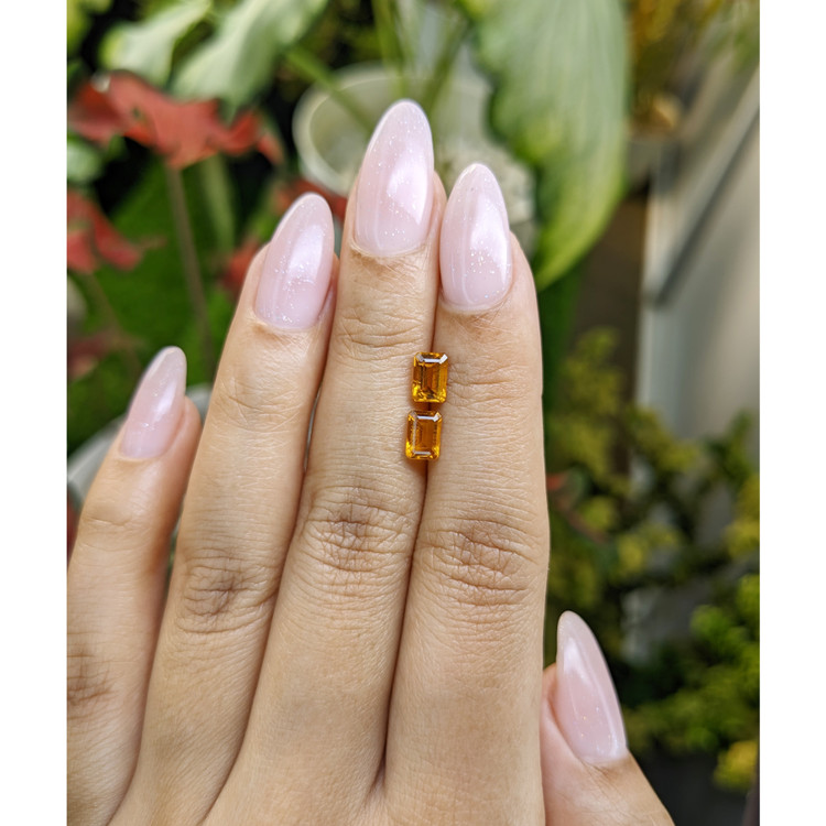 1.11 Ct.Tw. Madeira Citrine Pair from Brazil