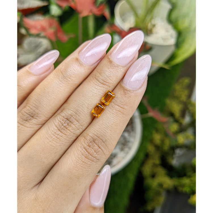 1.11 Ct.Tw. Madeira Citrine Pair from Brazil