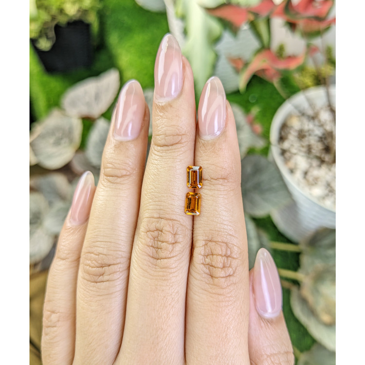 0.95 Ct.Tw. Madeira Citrine Pair from Brazil