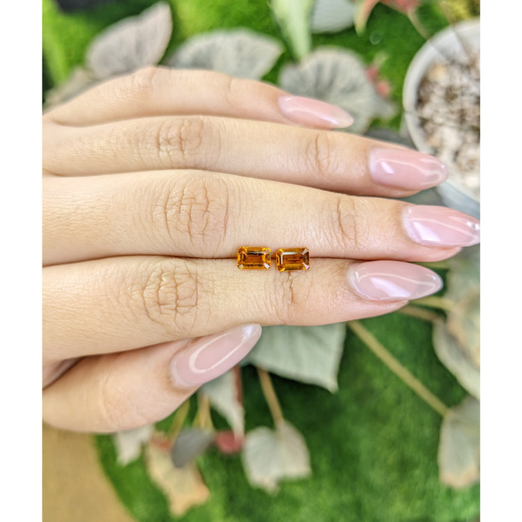 0.95 Ct.Tw. Madeira Citrine Pair from Brazil